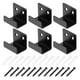 thumbnail image 1 of Soporte de azulejos Uxcell 1.6x1.4", Clips de espejo montados en la pared con tornillos tamaño XXL, negro 6 juegos, 1 of 7