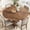 Retro color, variant on 47.2 Inch Round Table for 4-6, Industrial Roman Column Dining Table With 1.2-Inch Thick Top and Storage Space, Metal Kitchen Table Suitable for Kitchen, Dining Room, and Living Room(Table Only)