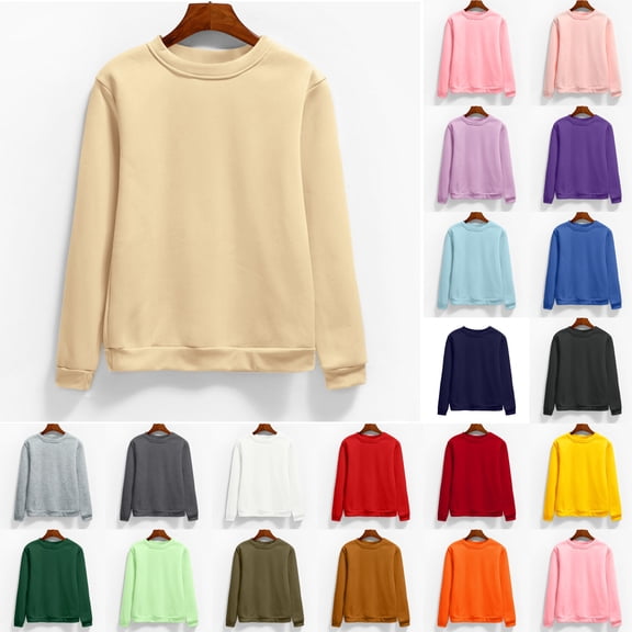 Sweatshirts for Women Plus Size,Women's Oversized Round Neck Sweatshirts Long Sleeve Turtleneck Velvet Sweatshirt 02-Pink_3XL
