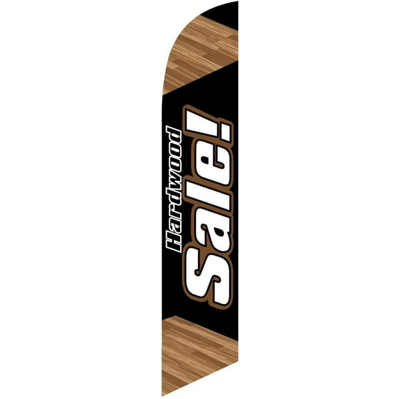 Hardwood Sale black Feather Banner Swooper Flag - NO WIND REQUIRED - Replacement FLAG ONLY