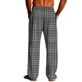 thumbnail image 5 of talentlend Plaid Pajama Pants for Men Drawstring Lounge Pant Soft Sleepwear Elastic Waist Bottoms with Pockets, 5 of 7