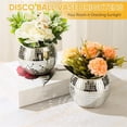 thumbnail image 2 of 6 Piezas de Florero con Forma Bola Discoteca, Maceta con Forma Bola Discoteca para Centros de Mesa, Florero con Forma de Bola de Discoteca y Espejo Cristal para Bodas, 2 of 5