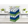 thumbnail image 2 of DecorRack 6 Kitchen Towels, 100% Cotton, 16 x 27 inches, White, Navy Blue and Olive Green, 6 Pieces, 2 of 5