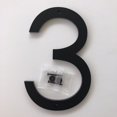 thumbnail image 1 of 8 inch Large Modern House Numbers, Black plastic with hardware included (3), 1 of 1
