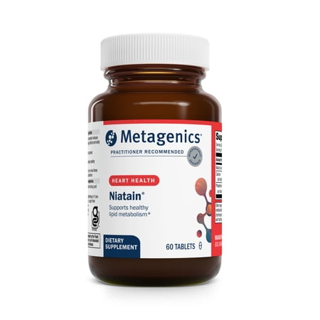 Metagenics Niatain Niacin B3-500 mg Nicotinic Acid Per Serving - 3,125% Daily Value - Reduced Flushing Niacin - Non-GMO & Gluten-Free - 60 Tablets