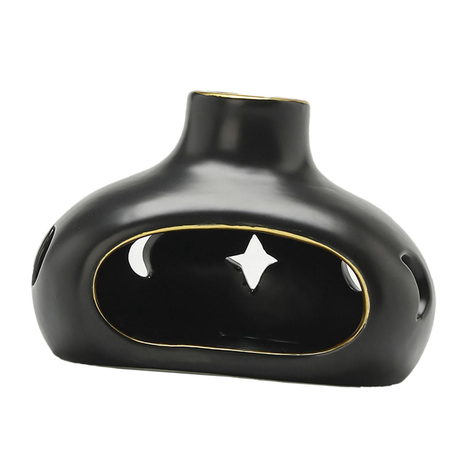 Baoblaze Holder Ceramic Incense Burner Holder for Fireplace Farmhouse Yoga Black