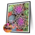 thumbnail image 2 of Taladro cuadrado completo hecho a mano 5D suculentas planta dibujo Kit DIY diamante pintura Likrtyny Arte deco, 2 of 9
