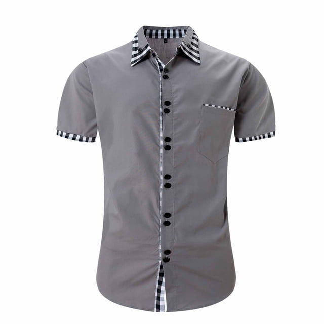 Camisas de Manga Larga para Hombres Moda Ocio Botón Bolsillo Flip Collar Red, Tela Suave Transpirable para Invierno Casual