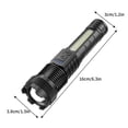 thumbnail image 3 of Bdday The New White P50 Telescopic High-power Bright Flashlight Red And Blue Flash Flashlight Clip, 3 of 9
