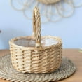 thumbnail image 4 of Rattan Wicker Woven Storage with Handle for Picnic Easter Organizing Garden Home and Flower Arrangement, 4 of 6