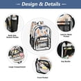 thumbnail image 5 of PVC Transparent Backpacks Clear Backpack for Travel and Outings Hand-drawn Shell Pattern, 5 of 7