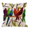 thumbnail image 4 of SUFAM Set of 4 Pillow Cases Birds Tree Life and Green Oil Painting Hundreds Bird Throw Pillowcase Cover Cushion Case Home Decor 20x20 inch, 4 of 5