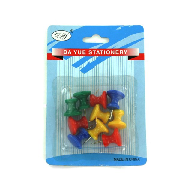 Large Push Pins, Assorted Colors, 24 Count