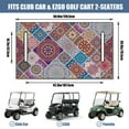 thumbnail image 3 of 51" x 31" Golf Cart Seat Protector Cover, Universal Microfiber Towel for EZGO, Club Car Onward, Yamaha Drive, Icon Front Seats, 3 of 8