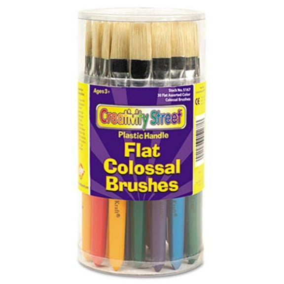 Chenille Kraft  Colossal Brush- Natural Bristle- Flat- 30-Set