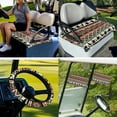 thumbnail image 7 of XYZCANDO Navajo 4 PCS Golf Cart Seat Covers Southwest Horse Golf Cart Steering Wheel Cover Golf Cart Flags Easy to Install Golf Cart Blanket Anti Slip Steering Wheel Protector 2 Pack Flags Brown, 7 of 7