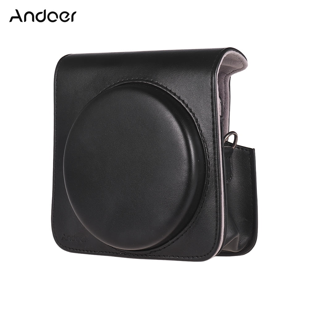 Andoer Protective Case PU Leather Bag with Adjustable Strap for Fujifilm Instax Square SQ6 Instant Film Camera Black