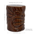 thumbnail image 4 of Sunnydaze Tropical Wood-Look Tiki Head Decorative Ceramic Garden Stool - 17", 4 of 10