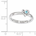 thumbnail image 2 of Blue Topaz Sterling Silver Heart Ring, 2 of 6