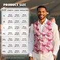 thumbnail image 7 of Yuyamidu Pink Heart Men's Slim Fit Suit Vest Waistcoat with 3 Pockets for Business Formal Wedding Prom and Casual Tuxedo Wear, Valentine's Day Clothing Size 3XL, 7 of 7