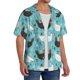 thumbnail image 2 of Fotbe Lovely Roosters Camisa Estampada de Manga Corta para Hombre, Casual de Verano, Estilo Playero, Sin Arrugas-Large, 2 of 5