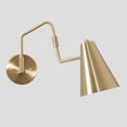 thumbnail image 4 of Single Light Articulated Stilnovo Style Sconce Mid-Century Modern Brass Wall Lamp, 4 of 6