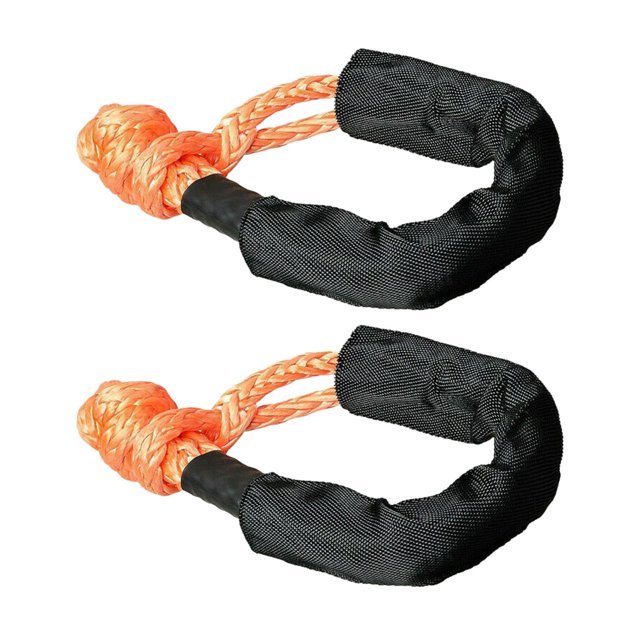2 piezas suave cuerda correa de recuperación de grillete para vela SUV naranja kusrkot Cuerda de grillete suave