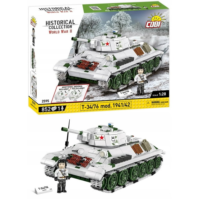 COBI Historical Collection WWII T-34/76 mod 1941/42 2-in-1 (PL/SOV) Tank