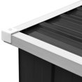 thumbnail image 3 of vidaXL Garden Log Storage Shed Galvanised Steel 330x84x152 cm Anthracite, 3 of 4