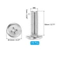 thumbnail image 2 of Uxcell Round Head Phillips Screws, 16 Pack M6-1 x 18mm 304 Stainless Steel 18-8 Full Thread, 2 of 7
