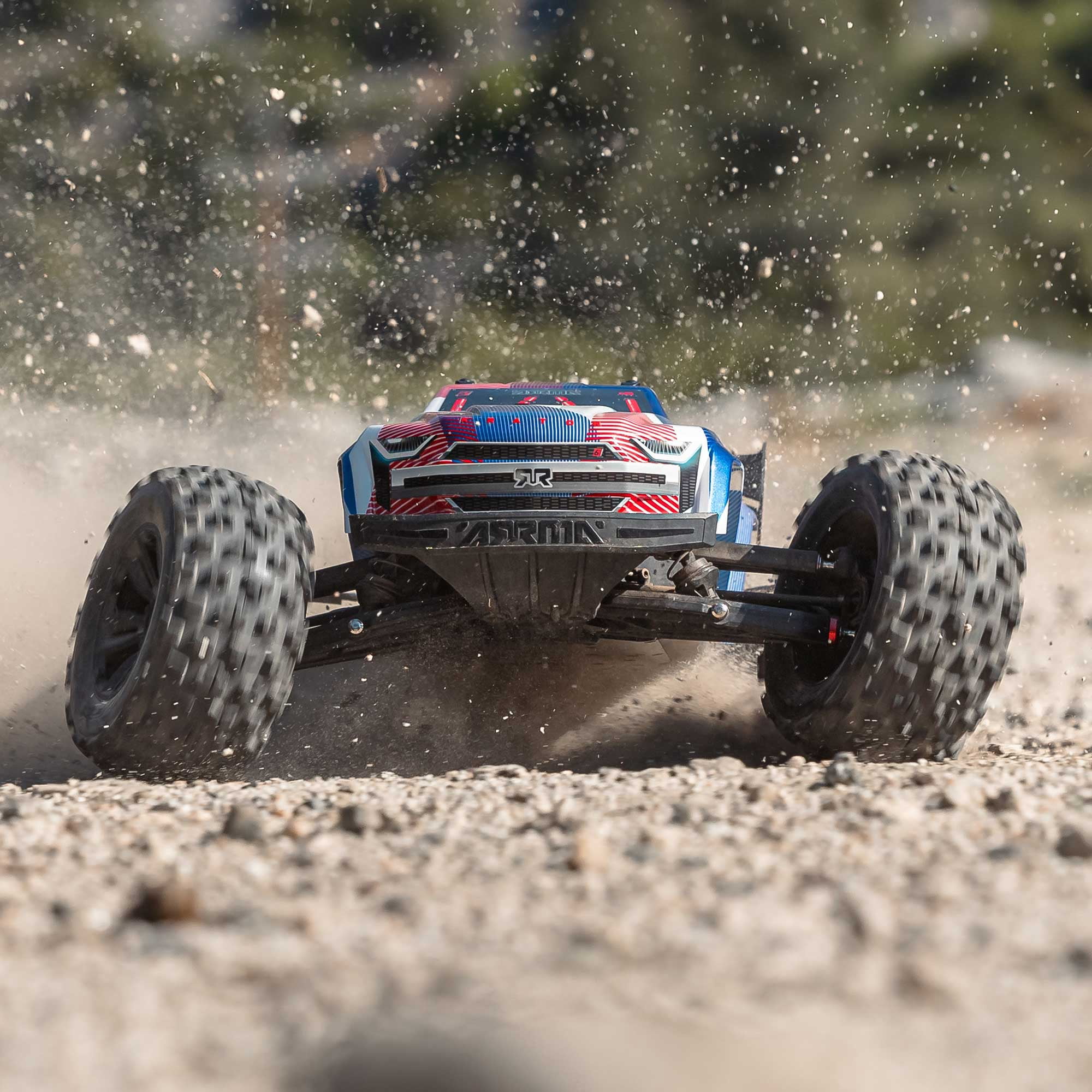 ARRMA 1/8 KRATON 4X4 6S BLX BRUSHLESS V6 SPEED TRUCK RTR Blue/Red ARA8608V6T4