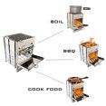 thumbnail image 2 of TFixol Poêle de Camping Pliant avec Sac de Rangement pour Gril BBQ Poêle à Bois Poêle Barbecue Pliable pour Voyage Randonnée Camping Pique-Nique BBQ, 2 of 6