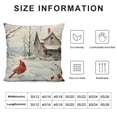 thumbnail image 5 of Awypu Christmas Red Bird Throw Pillow Covers Cardinal Vintage Winter Scene Holly House Pine Berry Wreath Pillow case Decorative Living Room Bed Room Dorm Couch, 5 of 5