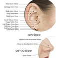 thumbnail image 6 of Hinged Nose Rings,18G Nose Rings Hoops Septum Ring,Hinged Segment Ring,Cartilage Helix Tragus Conch Hoop Earring, Diameter 6mm to 10mm,Gold, 6 of 8