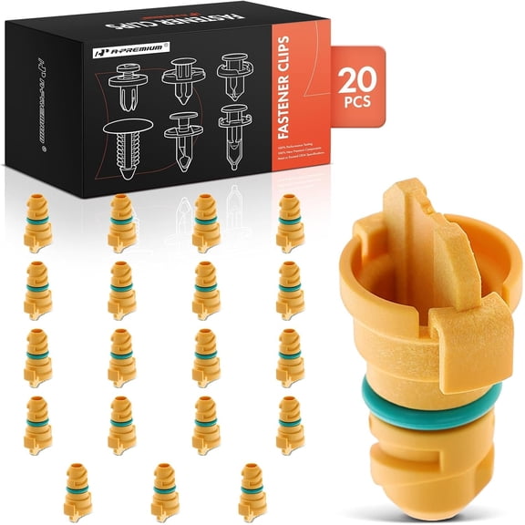 A-Premium 20 PCS Plastic Retainer Clips Engine Oil Drain Plug Auto Fasteners Compatible with Ford F-150 F150 2015 2016 2017 2018