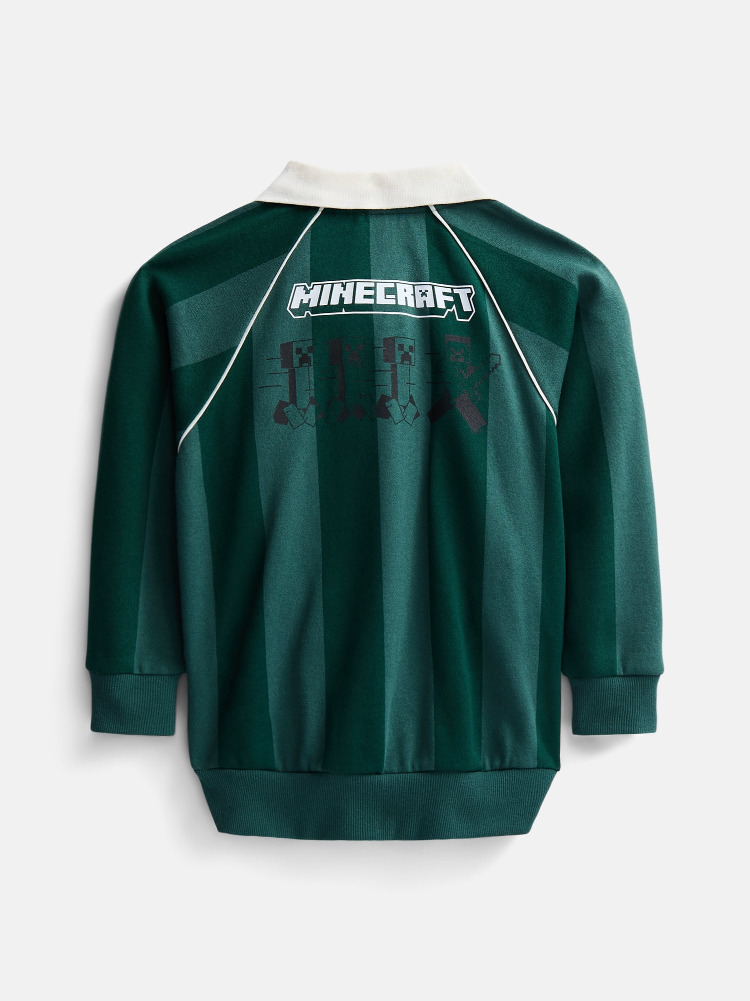 Minecraft Boys Fleece Polo with Long Sleeves, Size 4-18