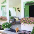 thumbnail image 6 of ZOELNIC 6 PCS Outdoor Artificial Plant Flower UV Resistant Fake Stems Plants, Faux Shrubs Outdoor Greenery Plastic Plants for Outside Garden Porch Window Home Wedding Farmhouse Patio Decor, Fuchsia, 6 of 7