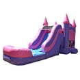 thumbnail image 2 of JumpOrange Commercial Grade Inflatable Princess Bricks Titan Bounce House with Slide Combo and Blower, Party Combo Moonwalk, 100% PVC VINYL, 2 of 3