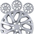 thumbnail image 1 of 4-Pack Silver 5-Lug Wheel Covers, Snap-On Hub Caps with Universal Retention System, 1 of 1