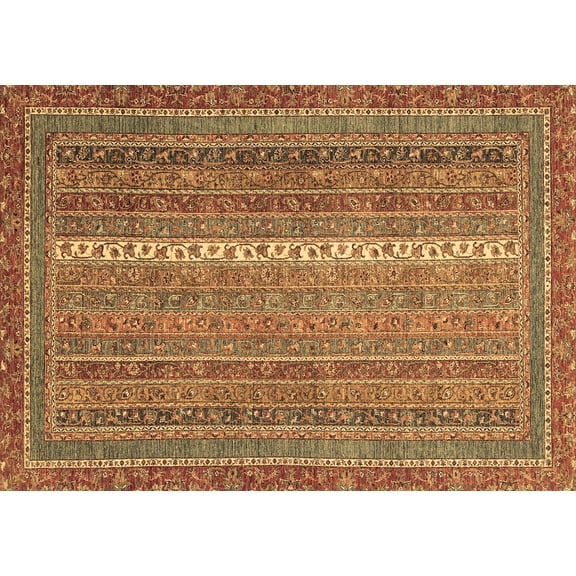 Ahgly Company Indoor Rectangle Abstract Brown Modern Area Rugs, 5' x 8'