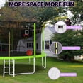 thumbnail image 7 of 14FT Outdoor Trampoline, Fitness Trampoline with Basketball Hoop and Safe Enclosure Net, Recreational Trampoline for Park, Kindergarten, Backyard, 1320 LBS Weight Capacity, Green, 7 of 7