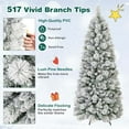 thumbnail image 5 of Costway 6 FT Flocked Christmas Tree with Pine Needles 517 Branch Tips 170 LED Lights, 5 of 10