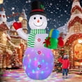 thumbnail image 1 of Muñeco de nieve inflable de Navidad BrdJade de 3,7 m con luces LED, 1 of 8