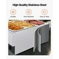 thumbnail image 2 of VEVOR Commercial Food Warmer, 1500W Electric Stainless Steel Steam Food Warming with Lid, Fast Heating Countertop Buffet Bain Marie with Six 1/3 Size Food Pans, for Catering, Restaurant and Party, 2 of 9