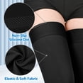 thumbnail image 6 of MARTINE MALL 2 Pairs 20-30mmHg Thigh High Compression Stockings for Women, Medical Compression Socks for Pregnant, Teacher, Doctor, Varicose Veins (Beige Open Toe+Black Open Toe), 6 of 6