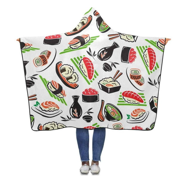 Amazon.com: Cat Mermaid and Sushi Cartoon Baby Swaddle ...
