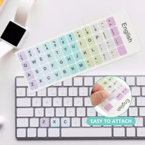Uonlytech 2 Sheets Small Keyboard Stickers Multi Colored ABS for Daily Use in Minimalist Style Back to School