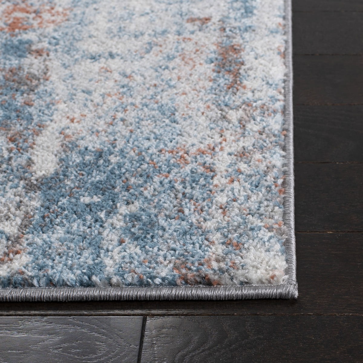 SAFAVIEH Tulum Cebrail Abstract Runner, 2' x 7', Ivory/Blue