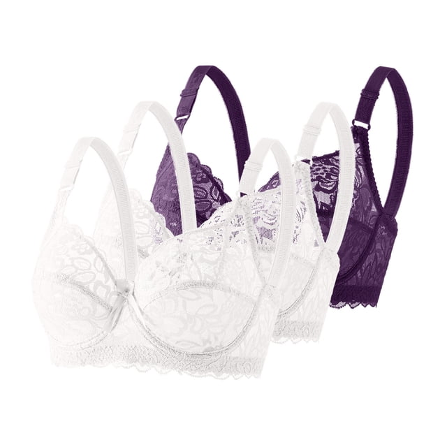 Women's Bra, Underwire Bra For Lift And Shape, Full Coverage Plus Size Bra, Comfort Everyday Bra With Lace