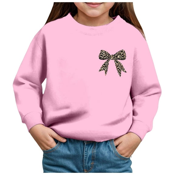 Gubotare Girl Sweatshirt Toddler Girls Tops Kids Cute Long Sleeve T Shirts Fall Fashion Sweatshirts Tops Size 4T (Pink,4 Years)